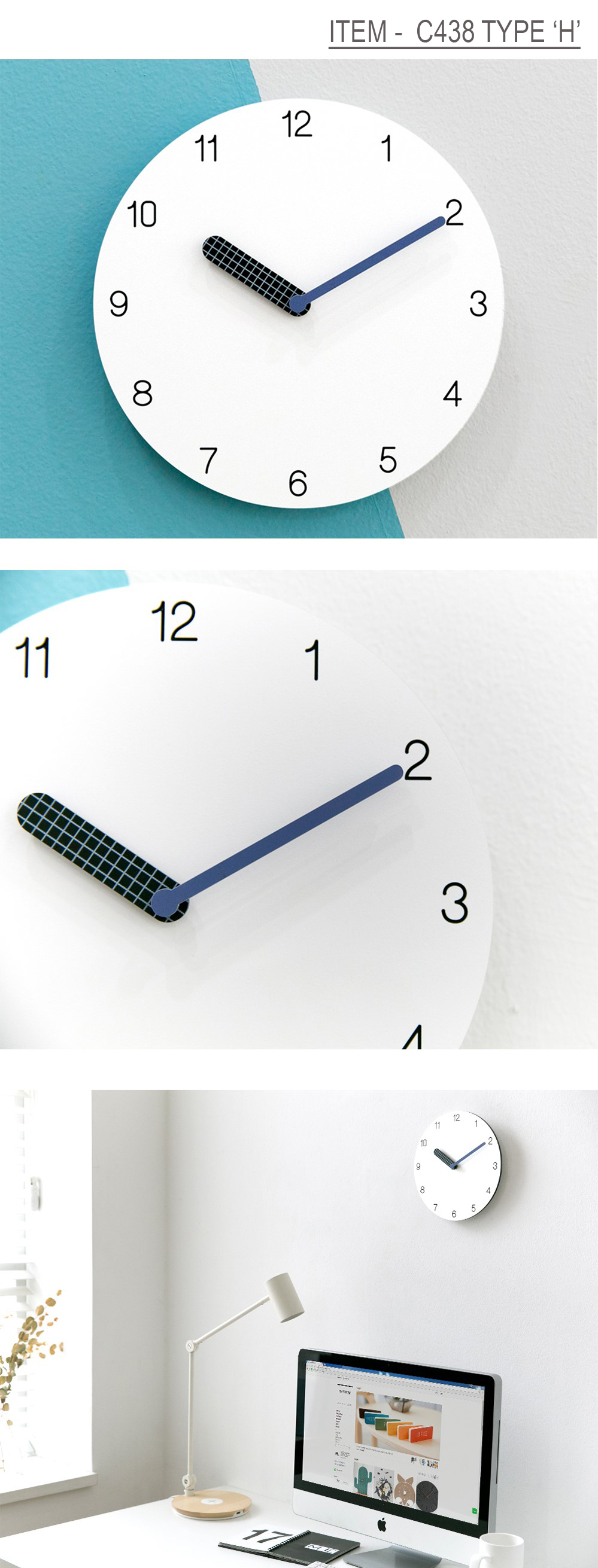 Minimalist Wall Clock DIY Clock [Interchangeable Clock DeKorea